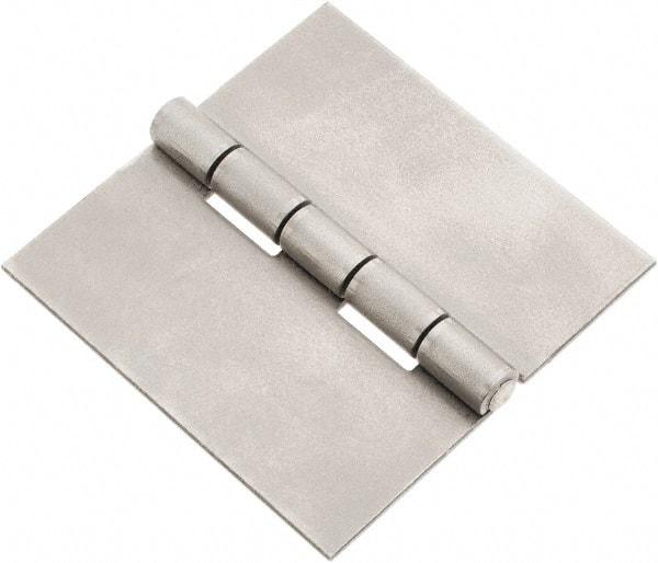 Made in USA - 3" Wide x 0.078" Thick, Blank Butt Hinge - Steel, Plain Finish - Eagle Tool & Supply