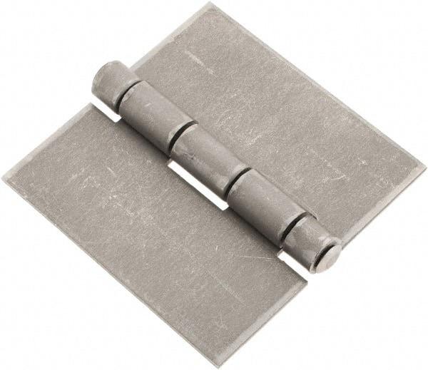 Made in USA - 3" Wide x 0.09" Thick, Blank Butt Hinge - Steel, Plain Finish - Eagle Tool & Supply