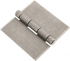 Made in USA - 3" Wide x 0.09" Thick, Blank Butt Hinge - Steel, Plain Finish - Eagle Tool & Supply
