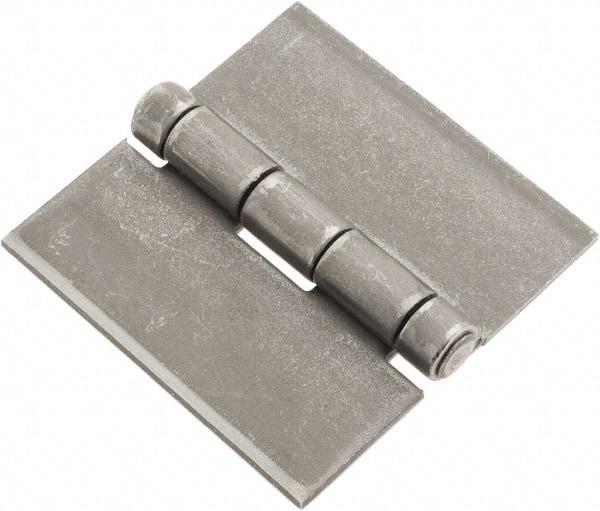 Made in USA - 3" Wide x 1/8" Thick, Blank Butt Hinge - Steel, Plain Finish - Eagle Tool & Supply