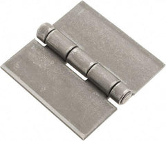 Made in USA - 3" Wide x 1/8" Thick, Blank Butt Hinge - Steel, Plain Finish - Eagle Tool & Supply