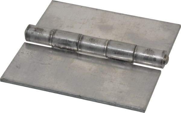 Made in USA - 4" Wide x 1/8" Thick, Blank Butt Hinge - Aluminum, Plain Finish - Eagle Tool & Supply