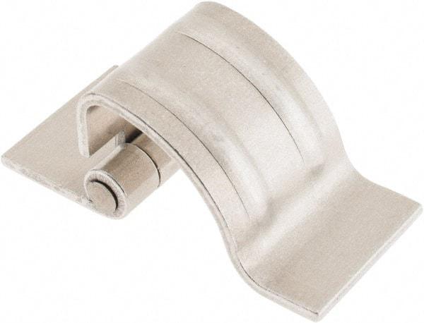 Made in USA - 1-1/4" Wide x 0.09" Thick, Concealed Hinge - Aluminum, Plain Finish - Eagle Tool & Supply