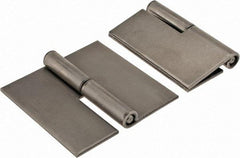 Made in USA - 3" Wide x 0.09" Thick, Slip Joint Hinge - Steel, Plain Finish - Eagle Tool & Supply