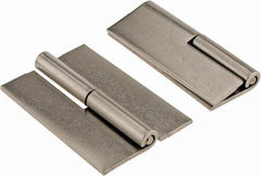 Made in USA - 2" Wide x 0.093" Thick, Slip Joint Hinge - Stainless Steel, Plain Finish - Eagle Tool & Supply