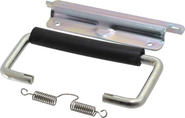 Value Collection - Full Plate Chest Handle with 90° Stop - 5-1/4" Wide x 3-1/4" High, Zinc Plated - Eagle Tool & Supply