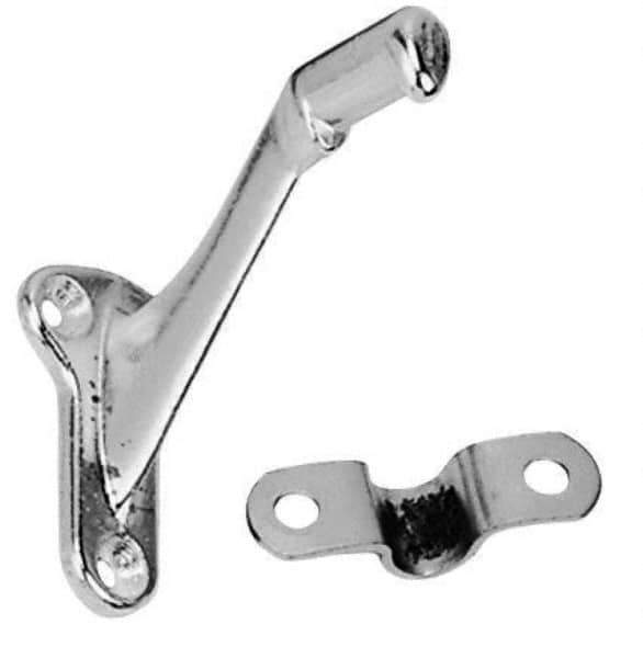 National Mfg. - Bright Brass Coated, Handrail Bracket - 2-1/4" Long, 2-29/32" High, 1-23/64" Wide - Eagle Tool & Supply