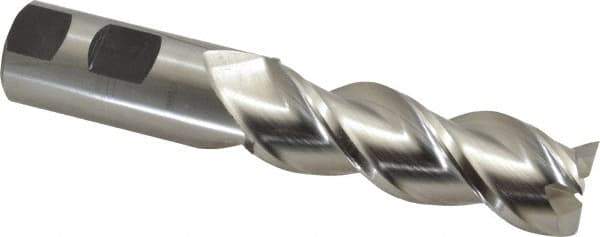 Cleveland - 1", 3" LOC, 1" Shank Diam, 5-1/2" OAL, 3 Flute, Powdered Metal Square End Mill - Single End, Uncoated, Spiral Flute, 42° Helix, Centercutting, Right Hand Cut, Right Hand Flute, Series PM-539R - Eagle Tool & Supply