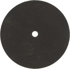 Norton - 6" 36 Grit Aluminum Oxide Cutoff Wheel - 1/16" Thick, 1/2" Arbor, 10,190 Max RPM, Use with Stationary Grinders - Eagle Tool & Supply