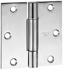 Stanley - 4-1/2" Long x 4-1/2" Wide Steel Full Mortise Commercial Hinge - Eagle Tool & Supply
