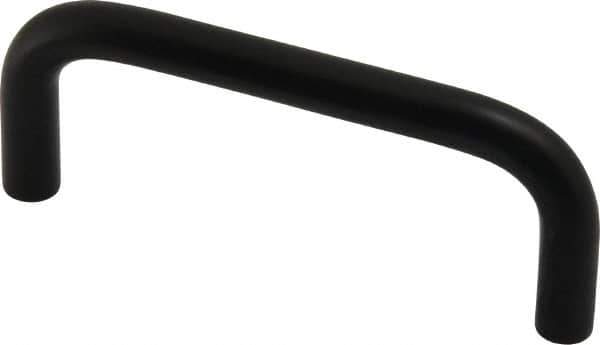 Electro Hardware - 8-32 Internal Thread, 5/16" Handle Diam, Black Anodized Aluminum Drawer Pull - 3" Center to Center - Eagle Tool & Supply