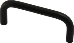 Electro Hardware - 8-32 Internal Thread, 5/16" Handle Diam, Black Anodized Aluminum Drawer Pull - 3" Center to Center - Eagle Tool & Supply