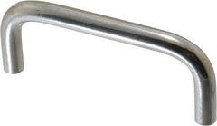 Electro Hardware - 8-32 Internal Thread, 5/16" Handle Diam, Plain Stainless Steel Drawer Pull - 3" Center to Center - Eagle Tool & Supply