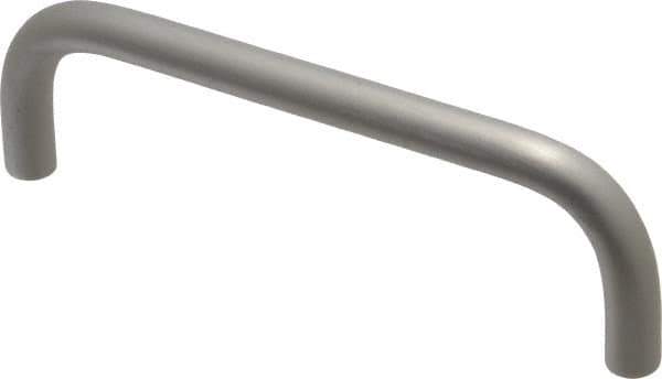 Electro Hardware - 8-32 Internal Thread, 5/16" Handle Diam, Clear Anodized Aluminum Drawer Pull - 4" Center to Center - Eagle Tool & Supply