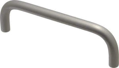 Electro Hardware - 8-32 Internal Thread, 5/16" Handle Diam, Clear Anodized Aluminum Drawer Pull - 4" Center to Center - Eagle Tool & Supply