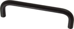 Electro Hardware - 8-32 Internal Thread, 5/16" Handle Diam, Black Anodized Aluminum Drawer Pull - 4" Center to Center - Eagle Tool & Supply