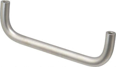 Electro Hardware - 8-32 Internal Thread, 5/16" Handle Diam, Plain Stainless Steel Drawer Pull - 4" Center to Center - Eagle Tool & Supply