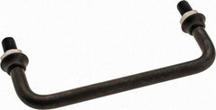 Electro Hardware - Round Handle - Black Coated, Stainless Steel, 4-1/4" Center to Center - Eagle Tool & Supply