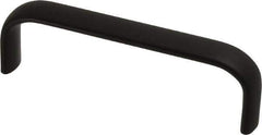 Electro Hardware - 1-1/2" High Oval Handle - Brush Black Anodized, Aluminum, 4-9/16" Center to Center - Eagle Tool & Supply