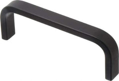 Electro Hardware - 1-1/2" High Rectangular Handle - Black Coated, Aluminum, 4" Center to Center - Eagle Tool & Supply