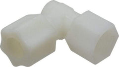 Made in USA - 1/2" Tube OD, Nylon Plastic Compression Tube Female Elbow - 1/2 NPT Pipe, 220°F Max, Plastic Grip - Eagle Tool & Supply
