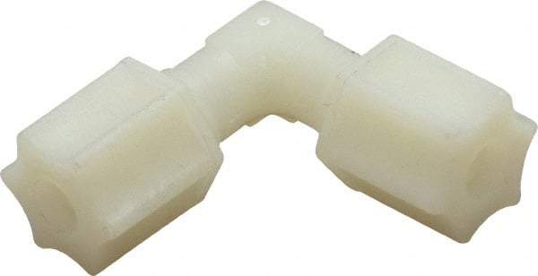 Made in USA - 1/4" Tube OD, Nylon Plastic Compression Tube Union Elbow - 220°F Max, Plastic Grip - Eagle Tool & Supply