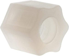Made in USA - 1/2" Tube OD, Kynar Plastic Compression Tube Compression Nut - 275°F Max, Plastic Grip - Eagle Tool & Supply