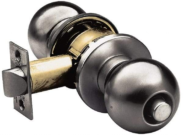 Yale - 1-3/8" Door Thickness, Stainless Steel Privacy Knob Lockset - 2-3/4" Back Set, 2 Cylinder - Eagle Tool & Supply