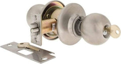 Yale - 1-3/8" Door Thickness, Stainless Steel Entrance Knob Lockset - 2-3/4" Back Set, 2 Cylinder - Eagle Tool & Supply