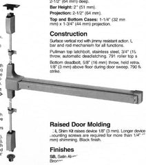 Yale - Flatbars Hand: RHR Rating: Panic Rated - Eagle Tool & Supply