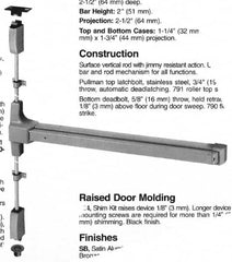 Yale - Flatbars Hand: LHR Rating: Fire Rated - Eagle Tool & Supply