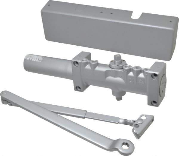 Norton Door Closers - Push & Pull Side Mount, Multi Size Closer Power Operated Damper - Aluminum Finish - Eagle Tool & Supply