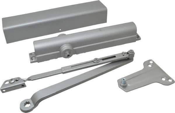 Norton Door Closers - Push & Pull Side Mount, Multi Size Closer Power Operated Damper - Aluminum Finish - Eagle Tool & Supply