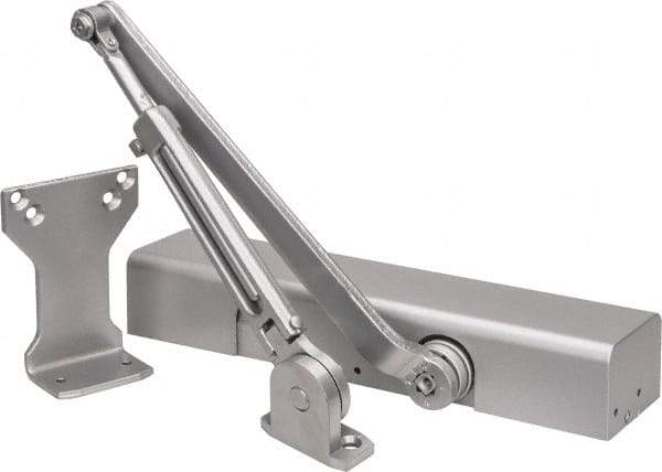 Norton Door Closers - Push & Pull Side Mount, Multi Size Closer Power Operated Damper - Aluminum Finish - Eagle Tool & Supply