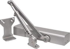 Norton Door Closers - Push & Pull Side Mount, Multi Size Closer Power Operated Damper - Aluminum Finish - Eagle Tool & Supply