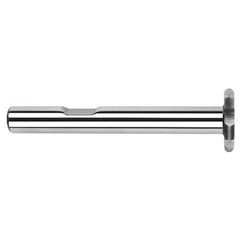 0.7500″ (3/4″) Cutter Diameter × 0.0312″ (1/32″) Radius Carbide Full Radius Large Diameter Standard Keyseat Cutter, 6 Flutes, AlTiN Coated - Exact Industrial Supply