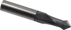 Melin Tool - 7/16" Diam, 1" LOC, 2 Flute, 90° Point Angle, Solid Carbide Drill Mill - AlTiN Finish, 2-3/4" OAL, 7/16" Shank Diam - Eagle Tool & Supply
