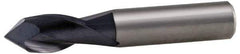 Accupro - 5/8" Diam, 1-1/4" LOC, 2 Flute, 90° Point Angle, Solid Carbide Drill Mill - AlTiN Finish, 3-1/2" OAL, 5/8" Shank Diam - Eagle Tool & Supply