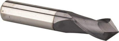 Melin Tool - 5/8" Diam, 1-1/4" LOC, 2 Flute, 90° Point Angle, Solid Carbide Drill Mill - AlTiN Finish, 3-1/2" OAL, 5/8" Shank Diam - Eagle Tool & Supply