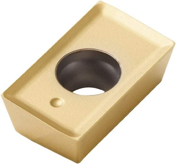 Seco - APKT1604 E12 Grade F40M Carbide Milling Insert - TiAlN/TiN Finish, 0.187" Thick, 0.012" Corner Radius - Eagle Tool & Supply