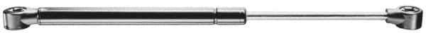 Value Collection - 0.32" Rod Diam, 0.75" Tube Diam, 90 Lb Capacity, Fixed Force Gas Spring - 19.63" Extended Length, 7" Stroke Length, Plastic Ball Socket, Black Nitride Piston - Eagle Tool & Supply