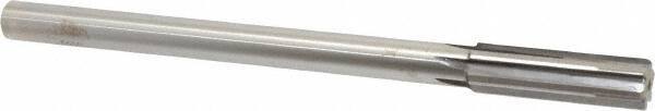 Made in USA - 0.665" Carbide-Tipped 6 Flute Chucking Reamer - Straight Flute, 9/16" Straight Shank, 2-1/4" Flute Length, 9" OAL - Eagle Tool & Supply