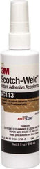 3M - 8 oz Bottle Amber Instant Adhesive - Series AC113, Bonds to Metal, Plastic & Rubber - Eagle Tool & Supply