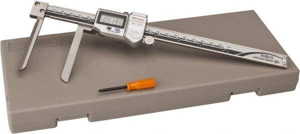 Mitutoyo - 10 to 200mm Range, 0.01mm Resolution, IP67 Electronic Caliper - Stainless Steel with 74.5mm Stainless Steel Jaws, 0.05mm Accuracy, SPC Output - Eagle Tool & Supply