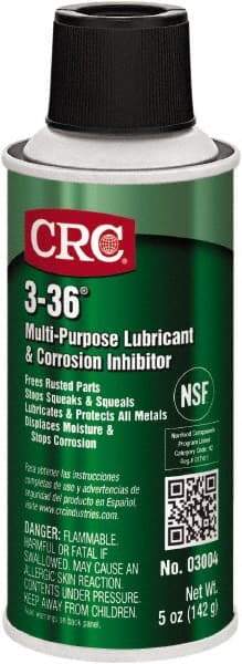 CRC - 6 oz Aerosol Can Lubricant - Clear Blue-Green, -50°F to 250°F, Food Grade - Eagle Tool & Supply