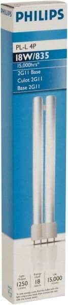 Philips - 18 Watt Fluorescent Commercial/Industrial 4 Pin Lamp - 3,500°K Color Temp, 1,250 Lumens, PLL, 15,000 hr Avg Life - Eagle Tool & Supply