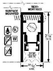 Pemko - Heavy Duty Automatic Door Bottom Sweep - Sponge Neoprene, 2-1/8" High, Dark Bronze Anodized Aluminum Coated - Eagle Tool & Supply