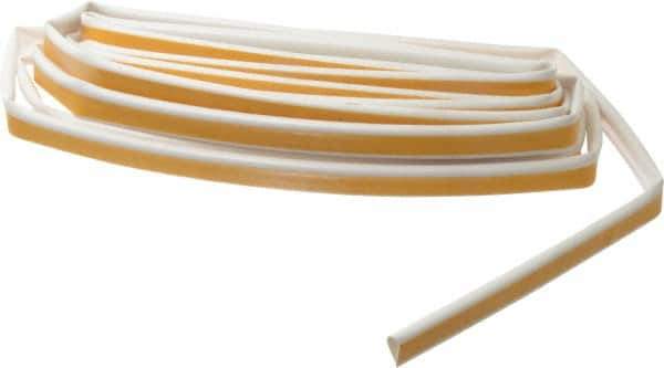 Pemko - 17' Long x 1/2" Wide, Siliconseal Self-Adhesive Weatherstripping - White Finish - Eagle Tool & Supply