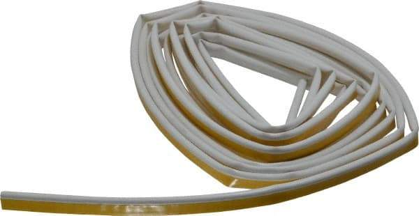 Pemko - 20' Long x 1/2" Wide, Siliconseal Self-Adhesive Weatherstripping - White Finish - Eagle Tool & Supply