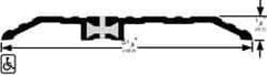 Pemko - 48" Long x 4-1/8" Wide x 1/2" High, Saddle Threshold - Mill Finish Aluminum - Eagle Tool & Supply